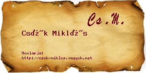 Csók Miklós névjegykártya