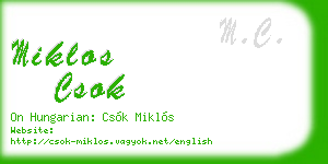 miklos csok business card